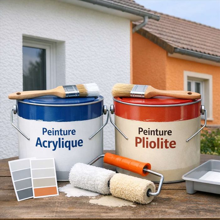 Peinture façade acrylique ou pliolite : comment choisir ?