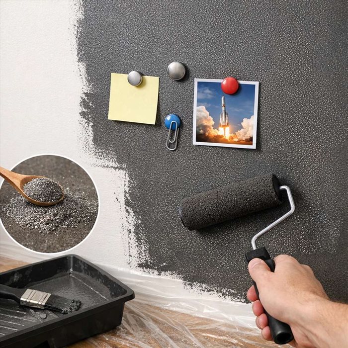 Peinture magnétique : pourquoi contient-elle des particules métalliques ?