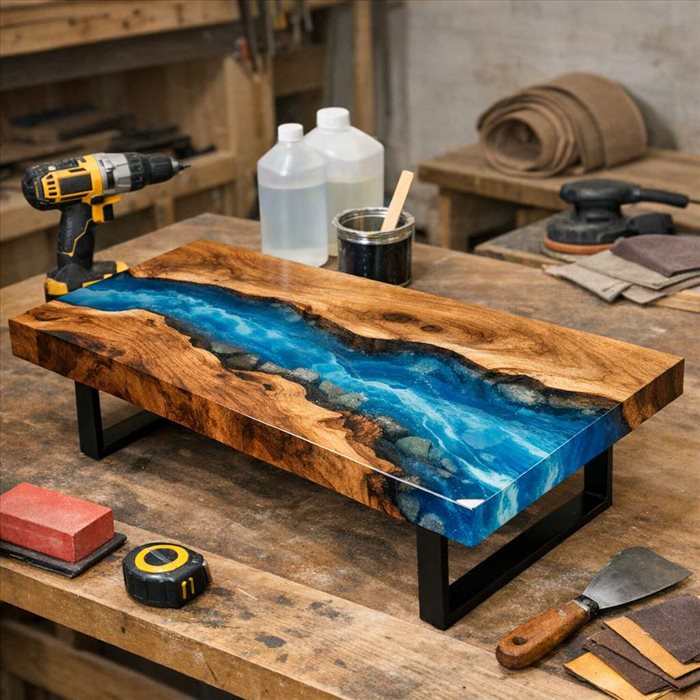 Comment fabriquer une table basse en époxy : guide complet