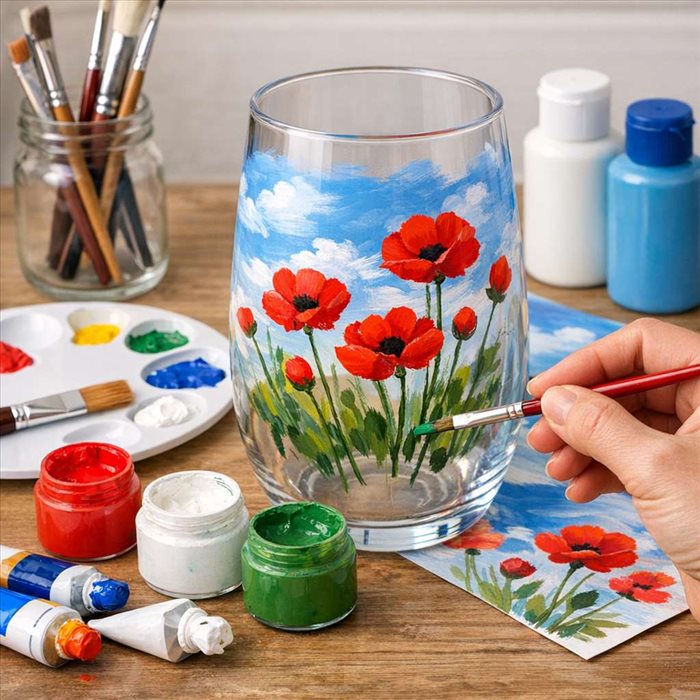 Peinture acrylique sur verre : méthode facile et résultat durable