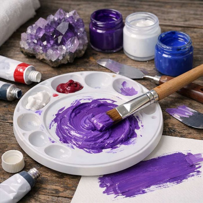 Comment faire une peinture violet améthyste : guide facile