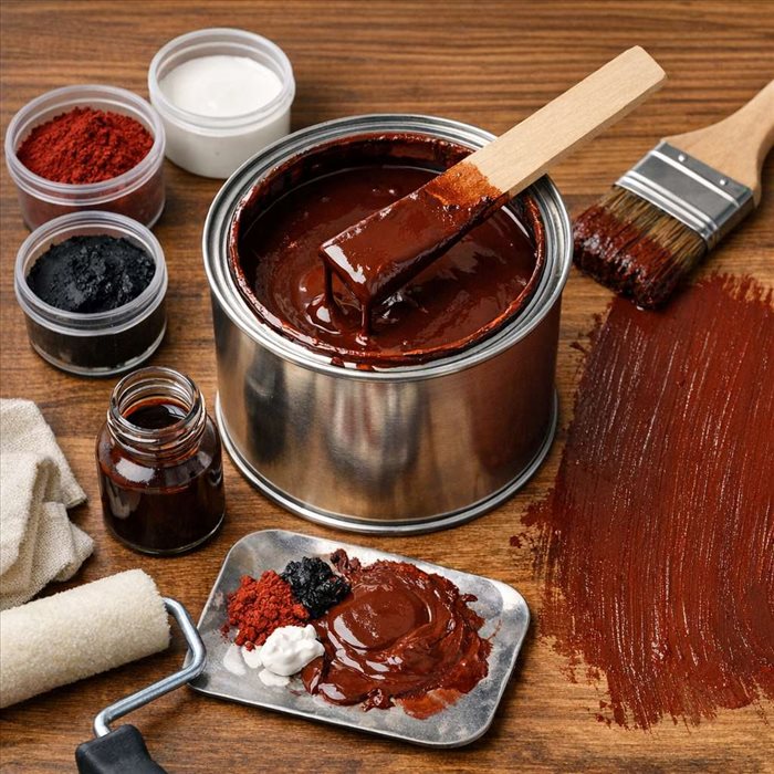 Peinture rouge acajou : comment la faire facilement et réussir la nuance