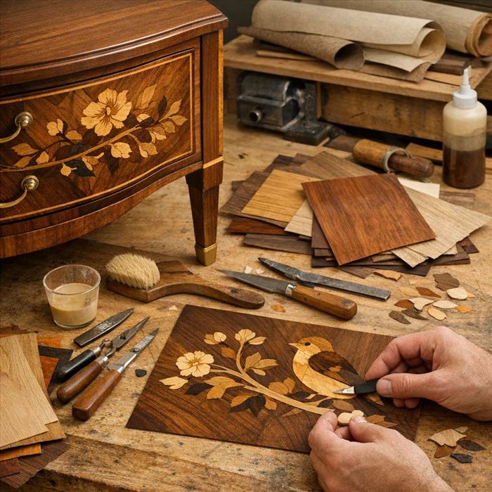 Meuble en marqueterie : fabrication, techniques et caractéristiques