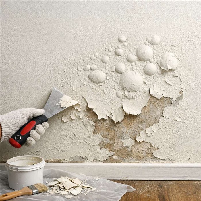 Pourquoi la peinture cloque sur un mur intérieur ? Causes et solutions