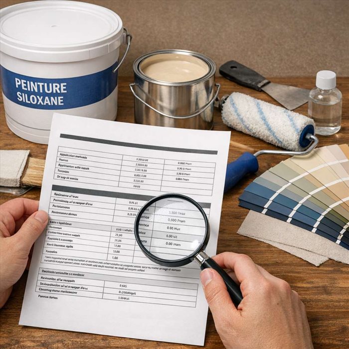 Comment lire une fiche technique de peinture siloxane ? Guide simple