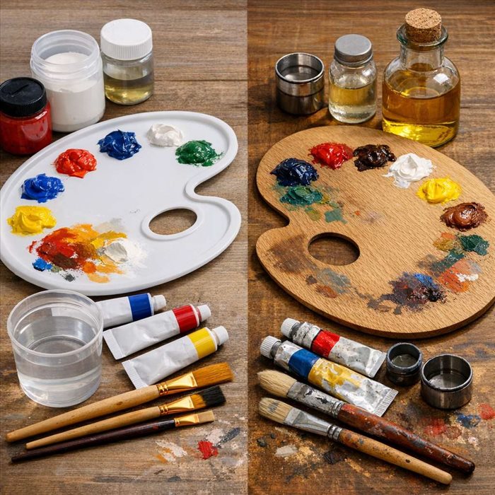 Peinture acrylique ou huile : comment bien choisir ?