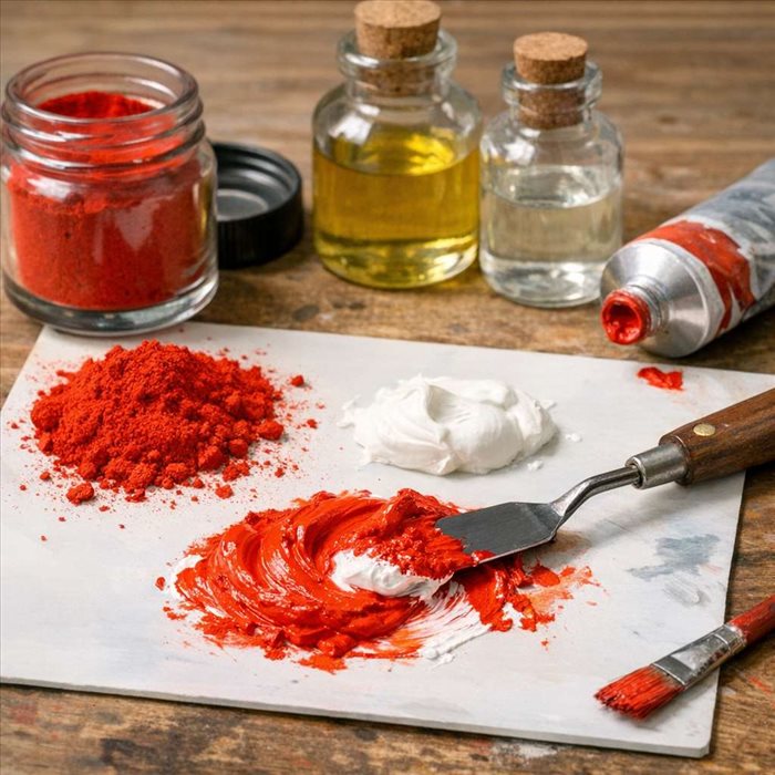 Comment faire une peinture rouge vermillon : méthode facile et précise