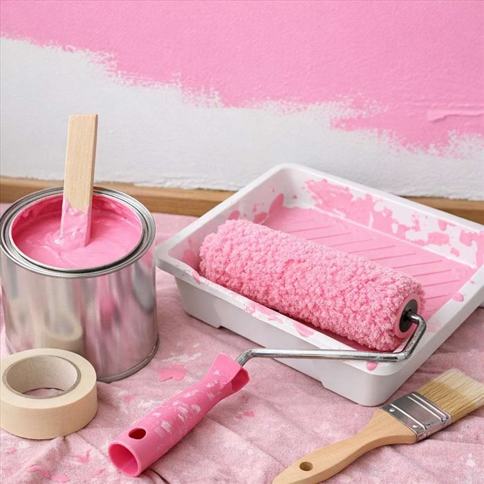 Comment faire une peinture rose bonbon facilement et précisément