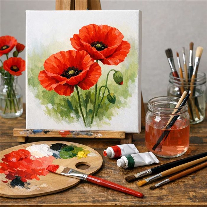 Comment faire une peinture rouge coquelicot ? Guide simple