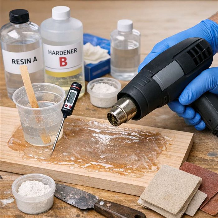 Comment durcir une résine époxy collante : solutions efficaces