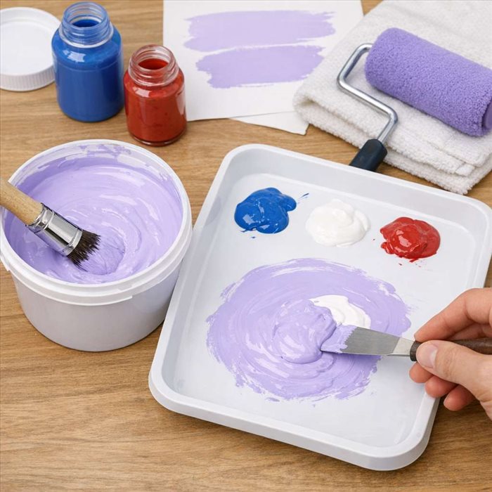 Peinture violet clair : guide simple pour réussir le bon mélange